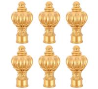 GALPADA Lot de 6 Embouts de Rideaux pour tringles de 26 à 28 mm de diamètre, Embouts décoratifs en Plastique pour tringles à Rideaux, de Rechange en Forme de Couronne de Citrouille.