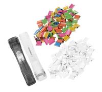 GALPADA Mini Agrafeuse Portable en Plastique et Métal Clips Rechargeables pour Fixation Compacte de Documents et Classement Coloré pour Usage de Bureau à Domicile