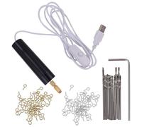 GALPADA Mini Perceuse Électrique Rechargeable USB 115 Pièces, Outil Rotatif sans Fil en Acier Noir, pour Travaux de Bricolage et Artisanat, Fonction de Nettoyage et Affûtage