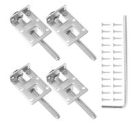 GALPADA Niveleur de Pieds de Meubles Réglables en Métal Argenté 10 CM | Micro Réglage, Installation Facile, pour Bibliothèques et Armoires Cuisine, Vis et Clé Incluses
