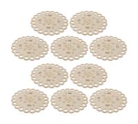 GALPADA Organisateur de pelotes de point de croix en bois 10 pièces beige, 20 trous ronds, portable et prévient l'emmêlement, parfait pour usage en extérieur et bureau