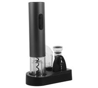 GALPADA Ouvre-bouteille Électrique avec Poignée Ergonomique et Faible | Base de Charge, Aérateur Verseur et Bouchon Inclus, pour Goulots Standards et Bouteilles en Verre