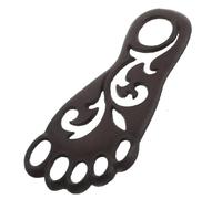 GALPADA Paillasson Fonte pour Entrée Tapis Antidérapant Extérieur à Empreinte Gauche Tapis de Jardin Décoratif pour Allée et Pelouse au Style Rustique Campagne