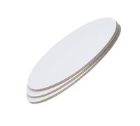 GALPADA Panneaux de Toile Ovales 3 Pièces pour Peinture Acrylique et Huile Forte Absorption D'huile en Coton Blanc Adaptés aux Cours D'art en Groupe