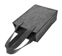 GALPADA Paquet à Vin en Feutre Compartiments pour 2 Bouteilles Gris Moyen, 24X18X8,5 CM Paquet Fourre-Tout Portable pour Bouteilles pour Coffret Présent et Stockage à Domicile