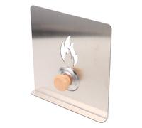 GALPADA Pare-vent pour Poêle à Bois en Acier Inoxydable 7,86 X 7,66 | Plaque Argentée, Portable pour Foyer et Voyage, Protège du Vent et Améliore la Combustion