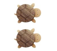 GALPADA Patère Murale en Bois Massif Forme Tortue 2 Pièces, Crochet Mural Créatif sans Perçage pour Suspendre Manteaux et Chapeaux, Chambre Garçon et Filles Couleur Couleur Aléatoire