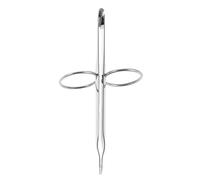 GALPADA Pince en Acier Inoxydable Argenté pour Tranches de Jambon Serrano et Prosciutto, Compacte Maintien Stable, pour Petites Cuisines et Réceptions