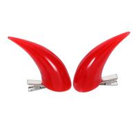 GALPADA Pinces à Cheveux Corne de Diable en Résine Rouge, Accessoires Créatifs Confortables et Faciles à Porter pour Femmes et Filles Lors D'événements Halloween
