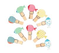 GALPADA Pinces à Linge en Bois 50PCS Mini Clips Poisson Tropical pour Photo Display et Parties, Multi-Function, Not Easy to Break