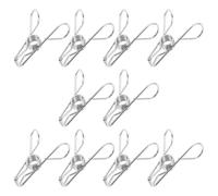 GALPADA Pinces en Acier Inoxydable Argentées Maintien Sécurisé des Matériaux Multifonctions Lot de 10 pour Cyanotype Artisanal à Usage Domestique