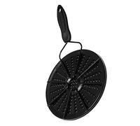GALPADA Plaque de Guidage Thermique Japonaise Noire en Émail et Fer, Diffuseur de Chaleur pour Petite Casserole, Conductivité Thermique, Évite Rayures, pour Chauffer Lait et Porridge