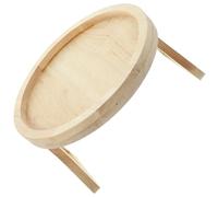 GALPADA Plateau à Goûter Pliable Rond en Bois, Plateau de Collation L'accoudoir, Pince Table D'appoint, Non Déformable, Maison