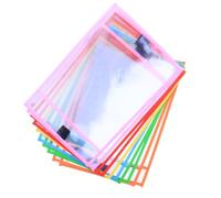 GALPADA Pochettes Effaçables à Sec et Œillet Métallique Lot de 8 en Pvc Réutilisables Porte-stylo et Protection Documents Couleur Aléatoire pour Rangement Bureau