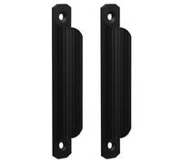 GALPADA Poignée de Fenêtre Design Épuré Fiable en Alliage D'aluminium Noir Minimaliste, 2 Pièces pour Porte Coulissante et Porte de Séparation, Usage Domestique ou Commercial