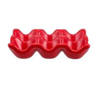 GALPADA Porte-œufs Pour Réfrigérateur Et Salle À Manger En Céramique Rouge Avec 6 Compartiments Support À Œufs Durs Pour Usage Domestique Et Commercial