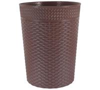 GALPADA Poubelle Domestique Imitation Rotin sans Couvercle en Pp Réutilisable Grosse Ouverture Design Café pour Salle à Manger ou Bureau