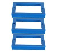 GALPADA Rallonge de Boîte de Prise Électrique Simple en Plastique Bleu, Profil Mince pour Installation Électrique à Domicile et Bureau, Lot de 3 Pièces