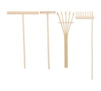 GALPADA Set de 4 Mini Râteaux en Bois pour Jardin Zen, Outils de Relaxation et Pratique de Pleine Conscience, pour Décoration de Bureau et Jardin de Rocaille