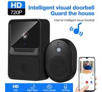 GALPADA Sonnette Vidéo sans Fil Sonnette Visiophone Xr872 Noir Abs 32mb Flash 800mah Vision Nocturne Compensation Automatique de Nuit pour Appartement et Maison
