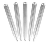 GALPADA Spatule de Laboratoire Ergonomique en Acier Inoxydable 5 Pièces, Embout Arrondi et Courbé pour Mélange et Prélèvement de Pâtes, Usage en Laboratoire et Cuisine