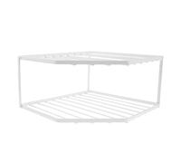 GALPADA Support de Rangement pour Casseroles en Fer Blanc Design Double Couche, Organise Placard la Cuisine, Stable pour Casseroles Lourdes, pour Comptoir et Angle