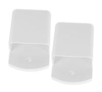 GALPADA Support Mural 2 Pièces en Abs Blanc pour Télécommande sans Perçage, Boîte de Rangement Murale pour Murs et Comptoirs