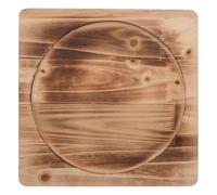 GALPADA Tapis de Barbecue Ignifugé en Bois Naturel Antidérapant pour Poêle à Bois et Casseroles en Fonte, Socle Rectangulaire Élégant pour Rassemblements Extérieurs et Barbecues