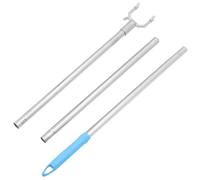 GALPADA Tringle Penderie Extensible en Acier Inoxydable 130 Cm Tête Aluminium Carré, Barre de Séchage du Linge Moderne et Minimaliste pour Dressing