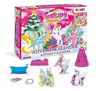 GALUPY UNICORN Calendrier de l'Avent pour enfants - Calendrier de l'Avent avec 2 figurines exclusives de licorne et divers accessoires, 24 surprises