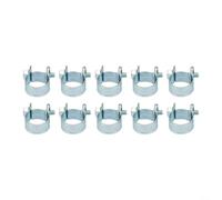 Galvanized Hose Clamps 8-10mm Carbon Steel 10-Pack(14mm-16mm) | 10-pack galvanized clamps, 8-10mm range, carbon steel, anti-rust coating, easy install