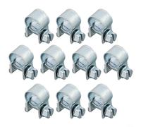 Galvanized Hose Clamps 8-10mm Carbon Steel 10-Pack(9mm-11mm) | 10-pack galvanized clamps, 8-10mm range, carbon steel, anti-rust coating, easy install