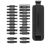 GALVANOX Embouts double face pour outils multifonctions Leatherman | Jeu de 21 embouts plats avec support et 4 embouts bonus
