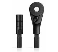 Galvanox Tournevis à cliquet multi-outils, compatible avec les modèles Leatherman (modèles EDC à extrémité plate) comprenant un embout plat vers un adaptateur hexagonal de 6,35 mm [acier inoxydable