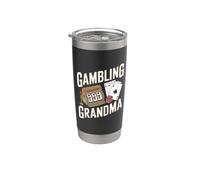 Gambling Grandma Funny Casino Gambler Grand-mère Gobelet isotherme en acier inoxydable double paroi