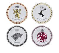 ABYSTYLE - GAME OF THRONES Set de 4 assiettes Emblèmes Familles
