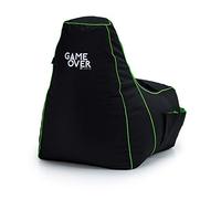 Game Over Mini Fauteuil Pouf de Jeu pour Enfants 8-Bit | Salle de Jeux Intérieure Fauteuil Gamer | Poches Latérales pour Manettes | Support de Casque | Conception Ergonomique (Émeraude Magique)