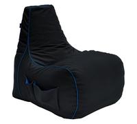 Game Over Mini Fauteuil Pouf de Jeu pour Enfants 8-Bit | Salle de Jeux Intérieure Fauteuil Gamer | Poches Latérales pour Manettes | Support de Casque | Conception Ergonomique (Foudre Céruléenne)