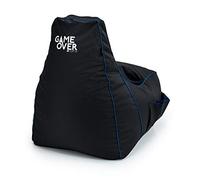 Game Over Mini Fauteuil Pouf de Jeu pour Enfants 8-Bit | Salle de Jeux Intérieure Fauteuil Gamer | Poches Latérales pour Manettes | Support de Casque | Conception Ergonomique (Foudre Céruléenne)