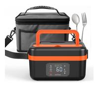 Gamelle Chauffante 1L Rechargeable 16000mAh Boîte à lunch électrique sans fil portable pour bureau, pique-niques et voiture