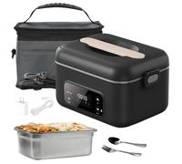 Gamelle Chauffante 1L Rechargeable - 8 Réservation Température 65-100℃- Lunch Box Chauffante Electrique pour Voyage Voiture Bureau