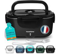 Gamelle Chauffante 80W Lunch Box Chauffante 1.5L Chauffe Plat Electrique 3 en 220V 24V 2V Marmite Electrique Noir noir LUNCH BOX