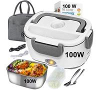 Gamelle chauffante,lunch box chauffante électrique chauffe plat,boite repas 12v24v220v 100W etanche réchauffe plat bureau,voiture