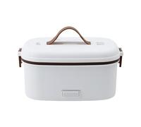Gamelle chauffante pour hommes, chauffage rapide 200W avec sac isotherme & jeu d'ustensiles, contenants en inox 1L, gamelle électrique 3-en-1 pour voiture/camion/travail(12v/24v/110v)