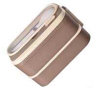 Gamelle Isotherme Double Paroi 1.5L Chaude Froide(Coffee-colored) | Acier inoxydable 304, isolation double paroi, Ã©tanchÃ©itÃ© totale, couverts inclus, travail Ã©cole