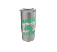 Gamers Don't Get Older We Just Level Up Funny Gamer Retro Gobelet isotherme en acier inoxydable double paroi