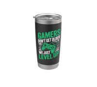 Gamers Don't Get Older We Just Level Up Funny Gamer Retro Gobelet isotherme en acier inoxydable double paroi