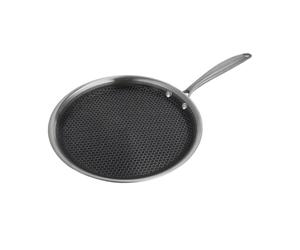 Gam'Hotel BlackSteel Crêpière 28 cm Triplex - Céramique - Induction | Ø 28 cm, 1,1 L, Inox 18/8 Triplex, Céramique antiadhésive, Sans PFOA ni PFAS, Induction, Four 230 °C