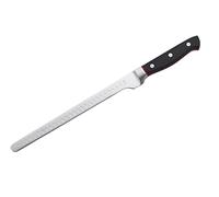 Gam'hotel - Couteau à saumon ou à jambon lame 38,5cm hiro | Lame alvéolée 25 cm, acier inox 420J2, coupe fine et régulière, manche ABS ergonomique, résistant à la corrosion