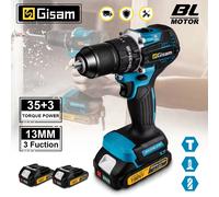 Gami 65N.m 13MM 35 + 3 couple perceuse à percussion électrique sans brosse tournevis électrique sans fil outil électrique pour Makita broche de batterie 18V 1 Battery